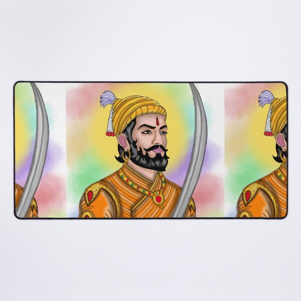 Item preview, Chhatrapati Shivaji Maharaj Artwork | Maratha King Digital Portrait & Indian Heritage Art designed and sold by Harshit_Digital_Arts.