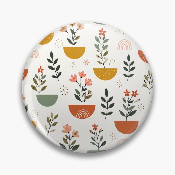 Item preview, Boho Botanical Potted Plants & Wildflowers Pattern designed and sold by Punch-E415.