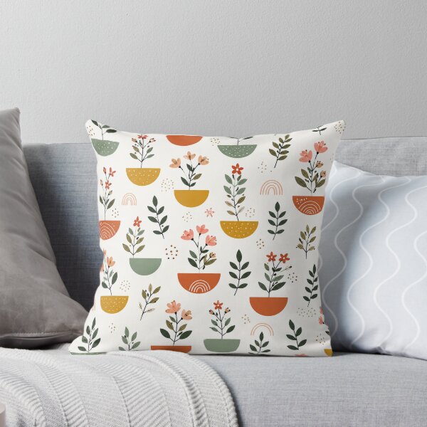 Item preview, Boho Botanical Potted Plants & Wildflowers Pattern designed and sold by Punch-E415.