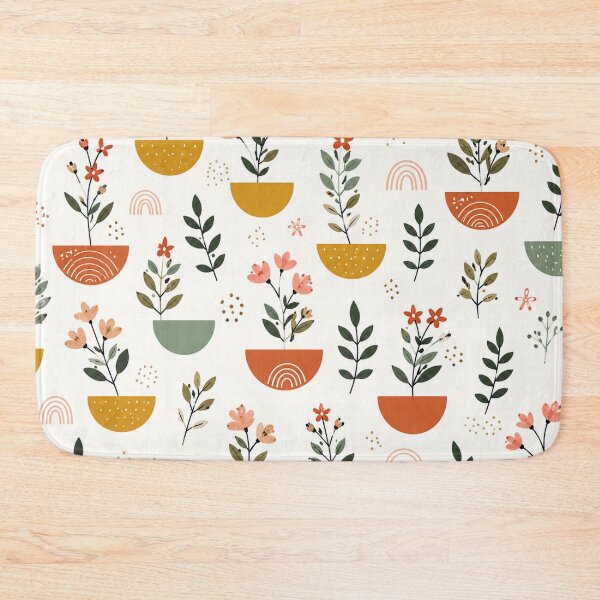 Item preview, Boho Botanical Potted Plants & Wildflowers Pattern designed and sold by Punch-E415.