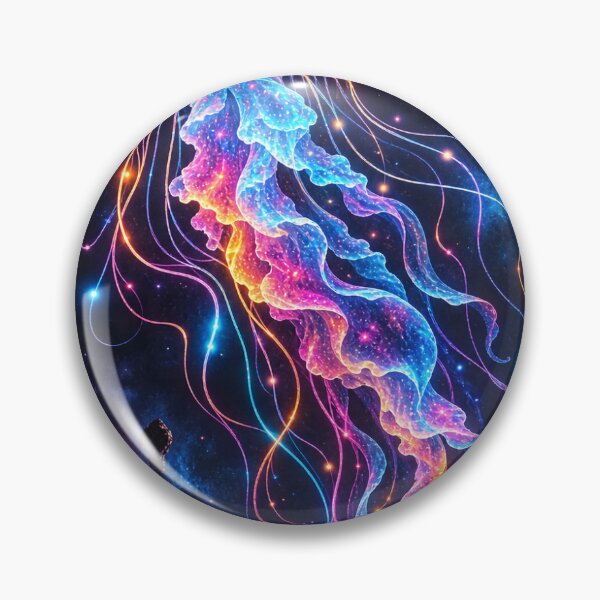 Item preview, Cosmic Jellyfish | Bioluminescent Galaxy Space Art designed and sold by Ak-art-shop.