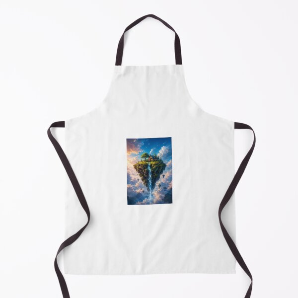 Item preview, Floating Island Cabin | Fantasy Sky Waterfall Artwork designed and sold by Ak-art-shop.