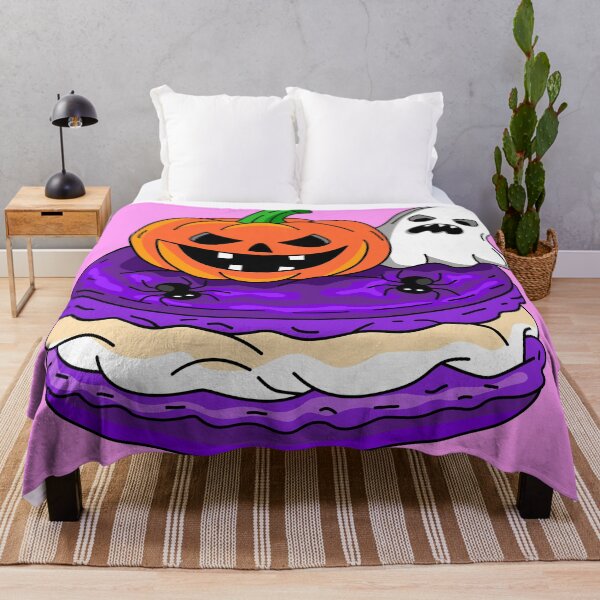 Item preview, Spooky Halloween Bakery Purple Macaron topped with Pumpkin Spooky Ghost and Spiders Vector designed and sold by RS4you.