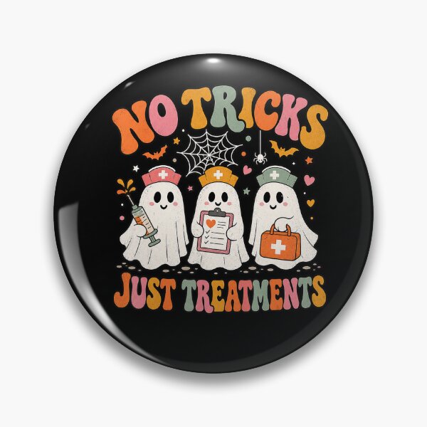 Item preview, No Tricks Just Treatments Cute Nurse Ghost Halloween designed and sold by VioletNance.