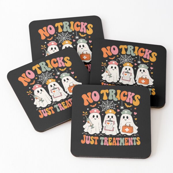 Item preview, No Tricks Just Treatments Cute Nurse Ghost Halloween designed and sold by VioletNance.