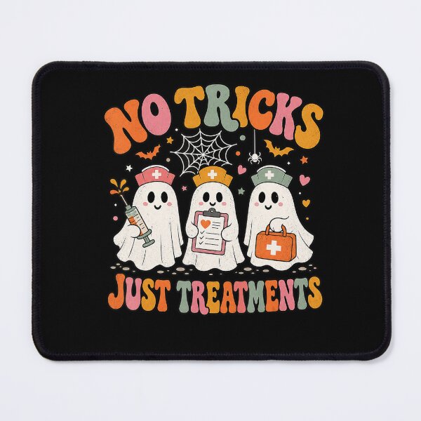 Item preview, No Tricks Just Treatments Cute Nurse Ghost Halloween designed and sold by VioletNance.
