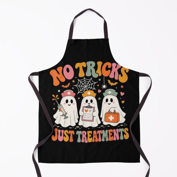 Item preview, No Tricks Just Treatments Cute Nurse Ghost Halloween designed and sold by VioletNance.