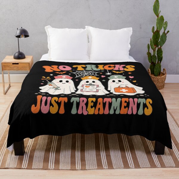 Item preview, No Tricks Just Treatments Cute Nurse Ghost Halloween designed and sold by VioletNance.