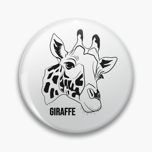 Item preview, Giraffe Line Art Minimalist Black and White Head Illustration designed and sold by kunjaw.