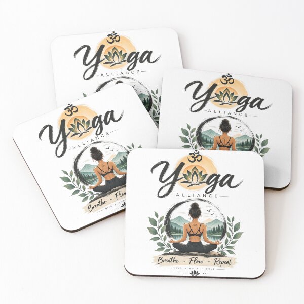 Item preview, Breathe Flow Repeat Yoga | Meditation Lotus Yoga Teacher Gift | Boho Yoga Art designed and sold by ritach11.