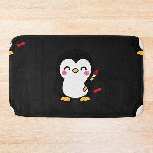 Item preview, Cute Penguin Painting Kawaii Embroidery Patch designed and sold by ColorSplash123.