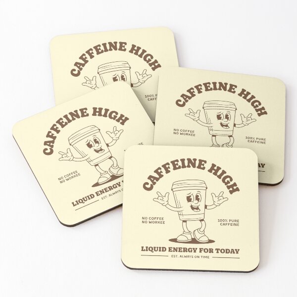 Item preview, Caffeine high Coffee cartoon designed and sold by aspanguji.