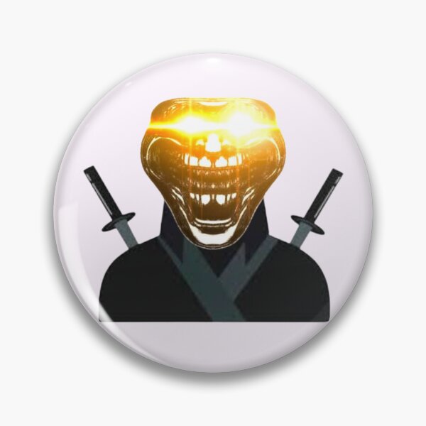 Item preview,  Laser Eyes Gold Troll Face Ninja Samurai Meme Graphic Sticker  designed and sold by zenithdecalco.