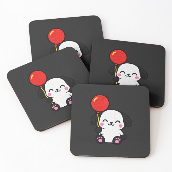 Item preview, Cute Puppy Holding Red Balloon Kawaii Embroidery Patch designed and sold by ColorSplash123.