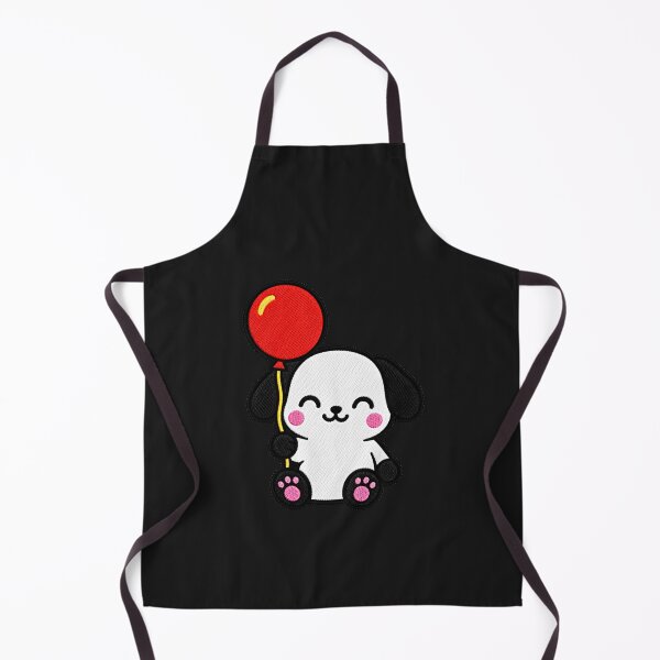Item preview, Cute Puppy Holding Red Balloon Kawaii Embroidery Patch designed and sold by ColorSplash123.