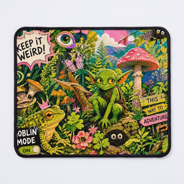 Item preview, Goblincore Mushroom Forest Party Frog Fantasy Art designed and sold by Zenther.