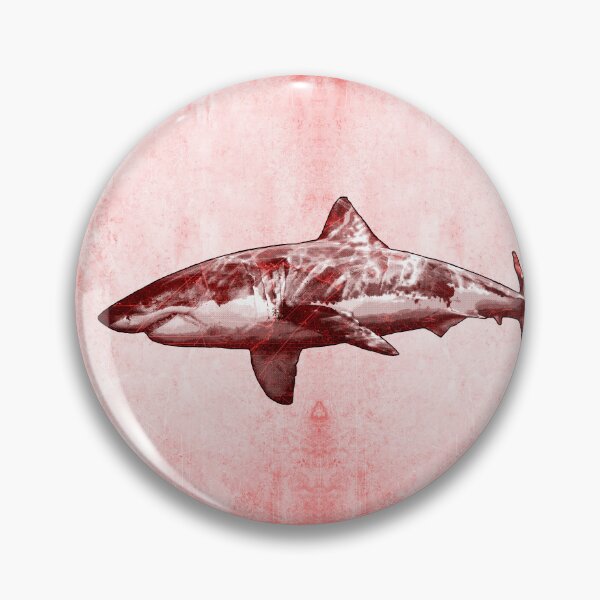 Item preview, Great White Shark in Red High Contrast Etched designed and sold by Ghoul Enterprises.