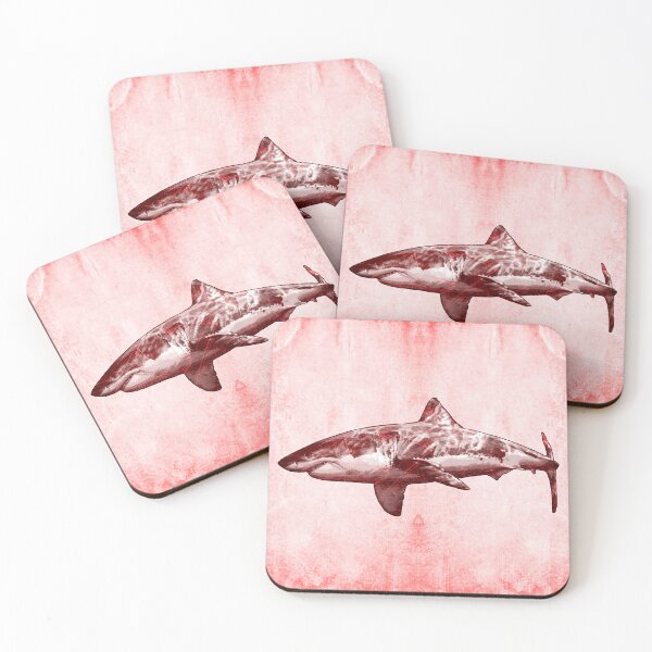 Item preview, Great White Shark in Red High Contrast Etched designed and sold by Ghoul Enterprises.