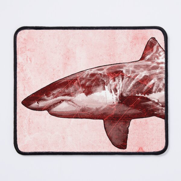 Item preview, Great White Shark in Red High Contrast Etched designed and sold by Ghoul Enterprises.