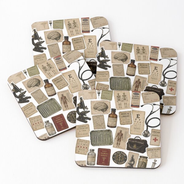 Item preview, Vintage Medical Collage | Antique Medicine Doctor Medical Ephemera Anatomy Sticker Design designed and sold by Extravanganzza.