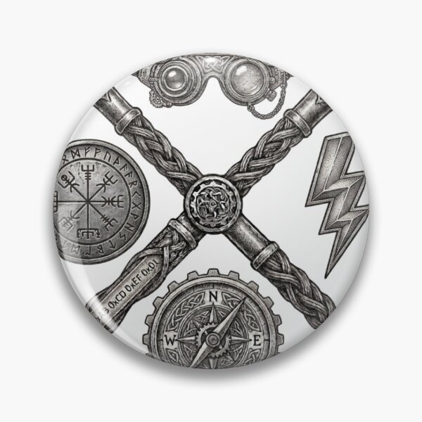 Item preview, D&D Artificer Class: Monochrome Battle Smith & Tinker Emblem designed and sold by Genkiess.