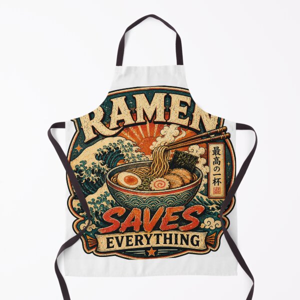 Item preview, Ramen Saves Everything Retro designed and sold by CodePaws Creations.