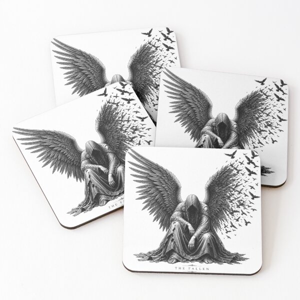 Item preview, The Fallen Angel – Dark Gothic Engraving designed and sold by Cavalier-org.