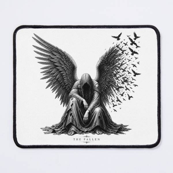 Item preview, The Fallen Angel – Dark Gothic Engraving designed and sold by Cavalier-org.