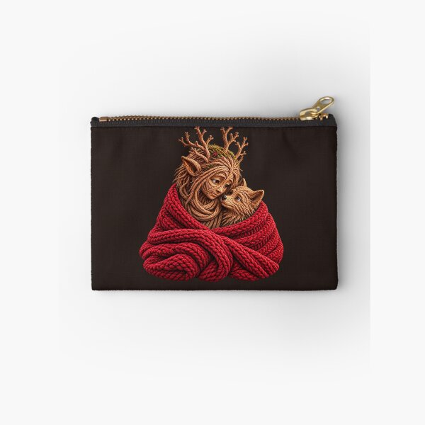 Item preview, Elf and Wolf Pup Sharing a Red Blanket designed and sold by JUTElCONIC.