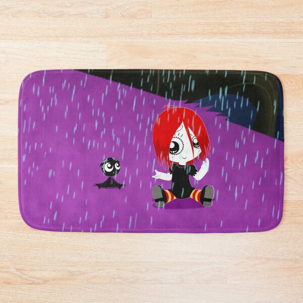 Item preview, Ruby and Scaredy Bat in the Rain designed and sold by QueenAlicorn.