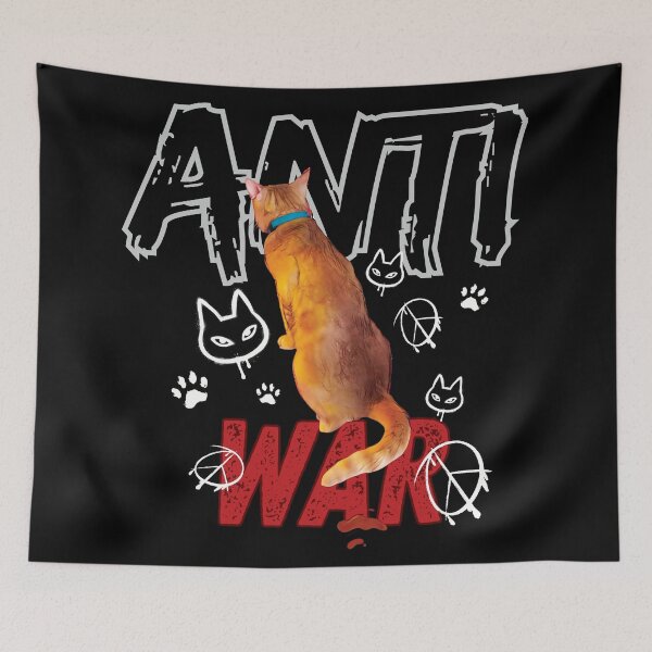 Item preview, Cat Meme Anti War Design4 designed and sold by HappyHavenStu.