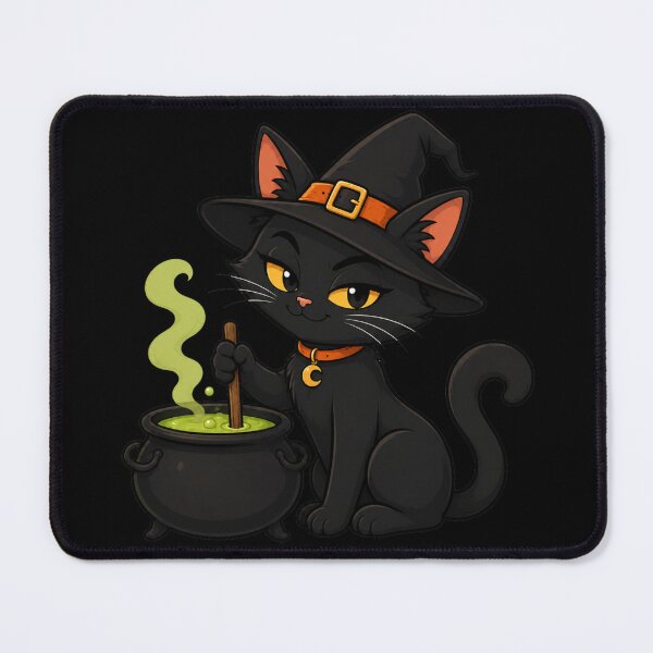 Item preview, Black Cat Witch Brewing Potion Halloween designed and sold by Jollivane Studio.