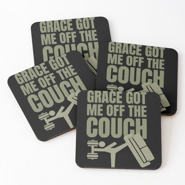 Item preview, Grace Got Me Off The Couch Christian Gym designed and sold by Bezuiden.