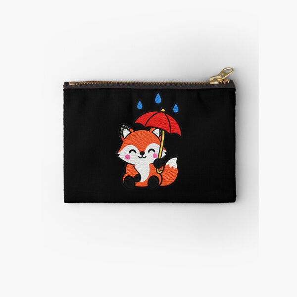 Item preview, Cute Fox with Red Umbrella Kawaii Embroidery Patch designed and sold by ColorSplash123.