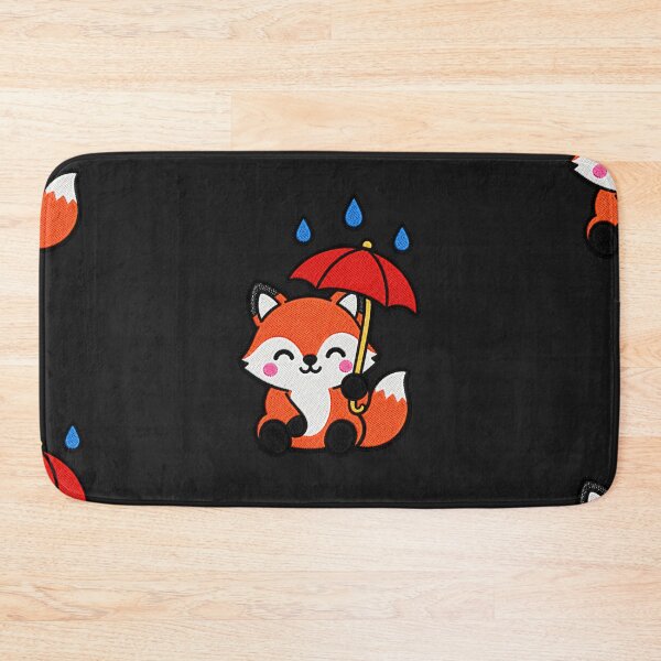 Item preview, Cute Fox with Red Umbrella Kawaii Embroidery Patch designed and sold by ColorSplash123.