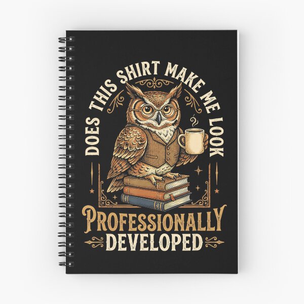 Item preview, Does This Shirt Make Me Look Professionally Developed Teacher Owl designed and sold by VioletNance.