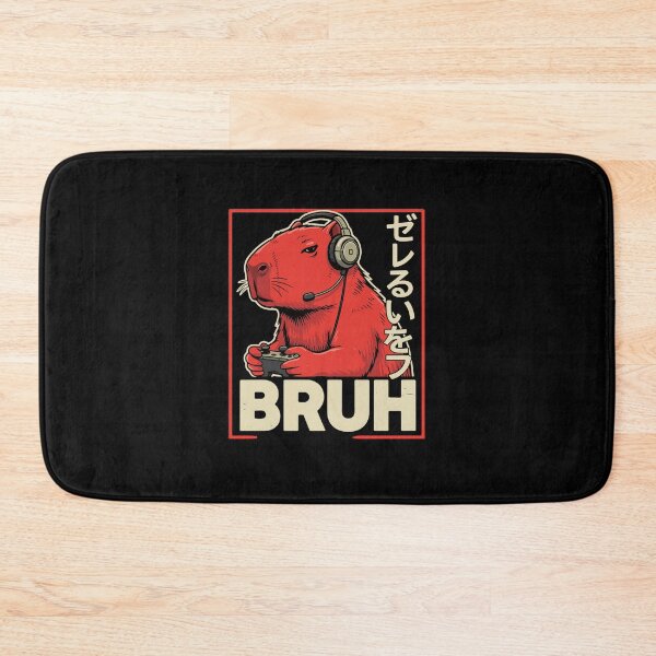 Item preview, Bruh Capybara Gamer Gaming Video Game Animal Meme designed and sold by PopStars1993.
