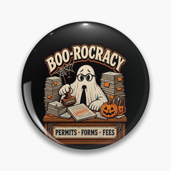 Item preview, Boo Rocracy Approved Ghost Office Bureaucrat designed and sold by elderberry.