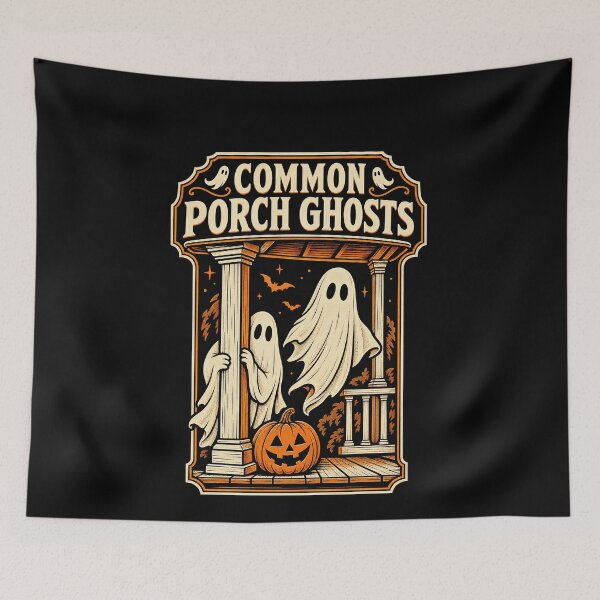 Item preview, Common Porch Ghosts Vintage Halloween Art designed and sold by elderberry.