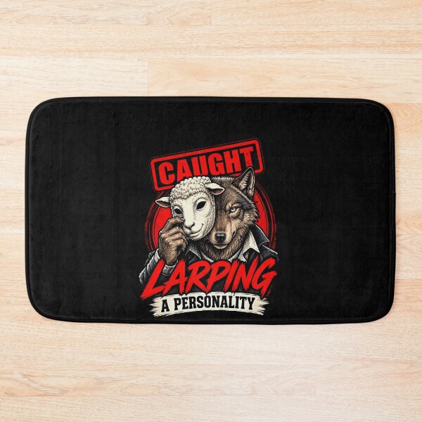 Item preview, Funny Caught Larping A Personality Wolf Mask Art designed and sold by elderberry.