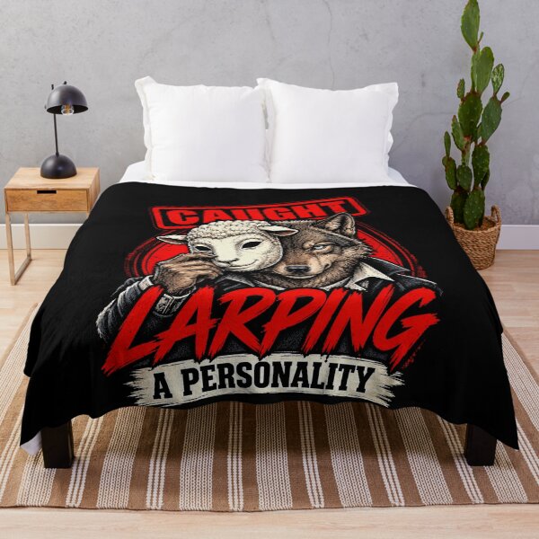 Item preview, Funny Caught Larping A Personality Wolf Mask Art designed and sold by elderberry.
