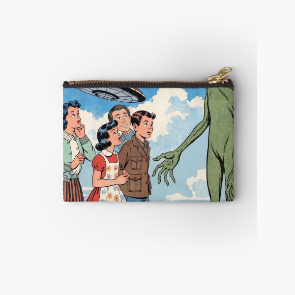 Item preview, "Don't Talk to Strangers! Vintage Alien Safety Poster | Retro Sci-Fi Parody Art for UFO & Nostalgia Lovers" designed and sold by CHRONIN.