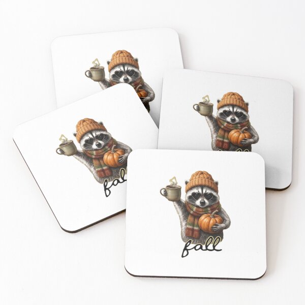 Item preview, Funny Fall Raccoon – Cute Pumpkin Coffee Autumn  designed and sold by roartusa.