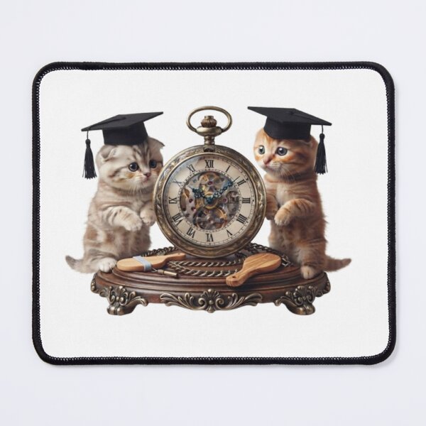 Item preview, Vintage Graduation Cats with Pocket Watch – Academic Cat Design designed and sold by PrintforDesign.