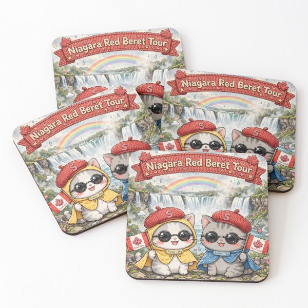 Item preview, Canada Travel Kawaii Cats - Niagara Red Beret Tour designed and sold by MAISON SYLVIE.