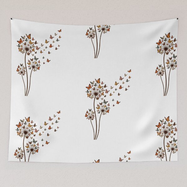 Item preview, Butterfly Dandelion Garden – Colorful Flying Butterflies designed and sold by NinaCreator.