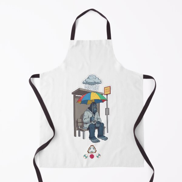 Item preview, Bigfoot Waiting at the Bus Stop - Funny Sasquatch Commute Cartoon T-Shirt designed and sold by Whimsy Trail Co.