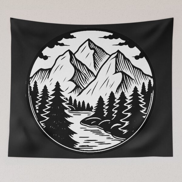 Item preview, Mountain Landscape Sketch designed and sold by ViaARTfactory.