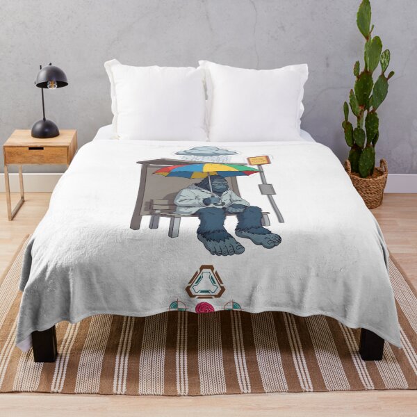 Item preview, Bigfoot Waiting at the Bus Stop - Funny Sasquatch Commute Cartoon T-Shirt designed and sold by Whimsy Trail Co.