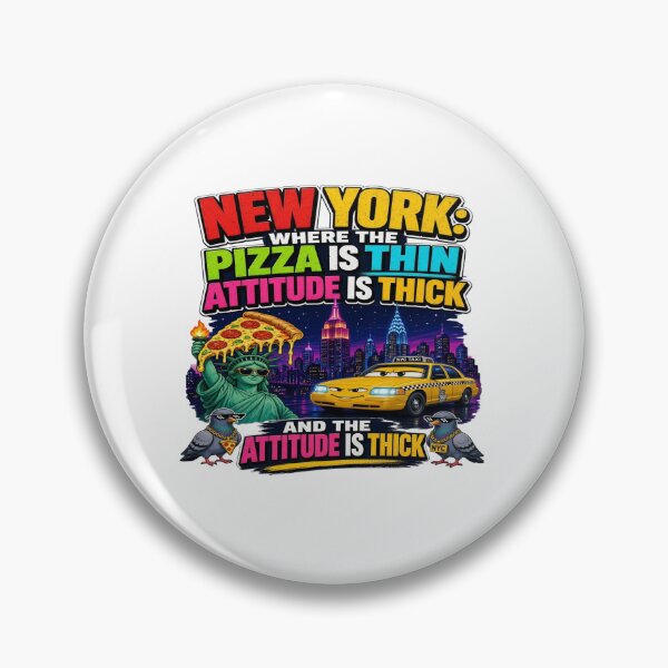 Item preview, New York Pizza Attitude Funny NYC Street Art designed and sold by Sushikidsntoddlers.